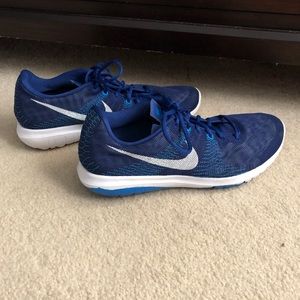 Blue Nike Flex Running Shoes